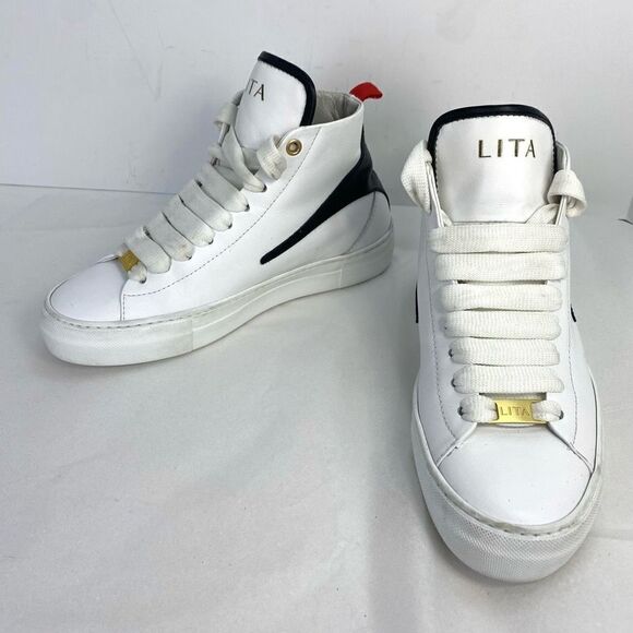 Lita By Ciara Minimal Fang Sneaker Black White, Revolve Women 36 Designer - Picture 3 of 9